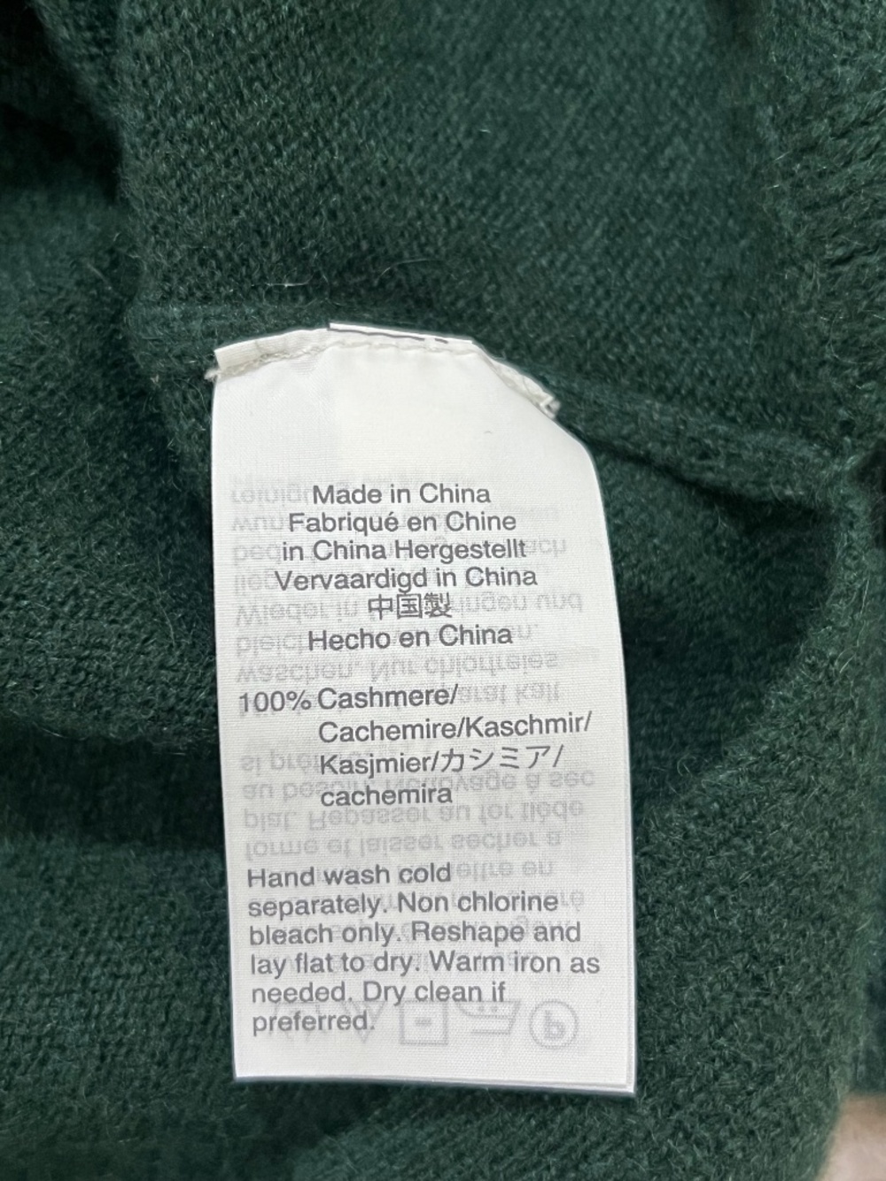 J.Crew 100% Cashmere Sweater – Size Large – Dark Green Crewneck - Picture 5 of 14